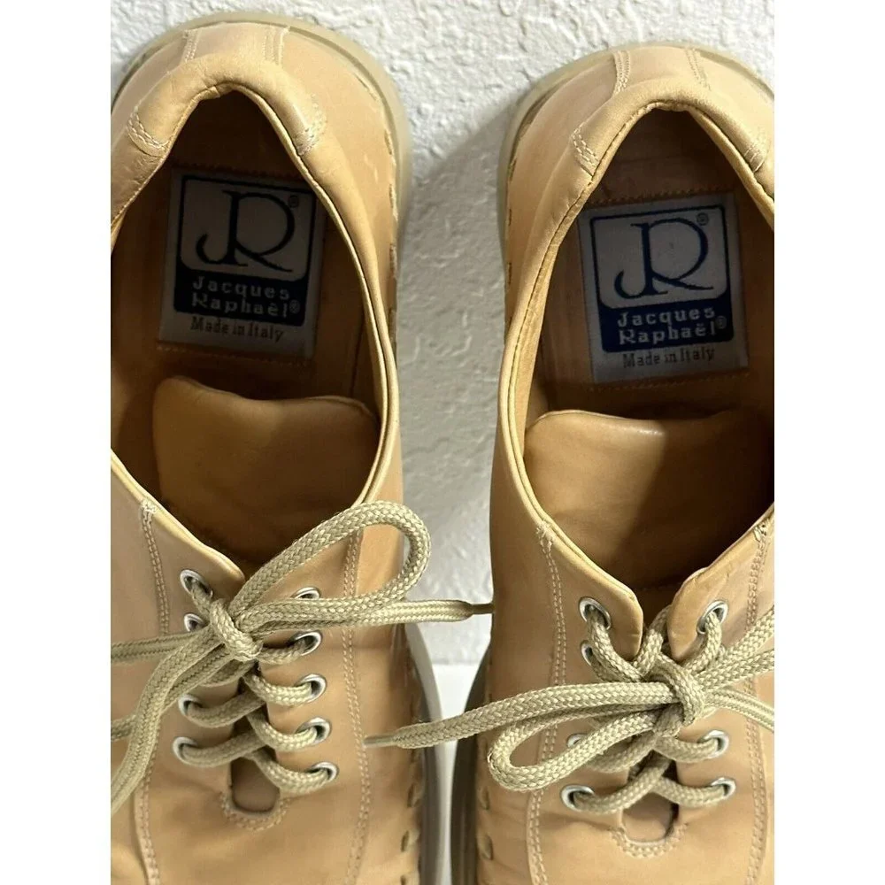Jacques Raphael Mens Leather Lace up Loafer Sz EU44.5 /‎ 10.5US Made in Italy